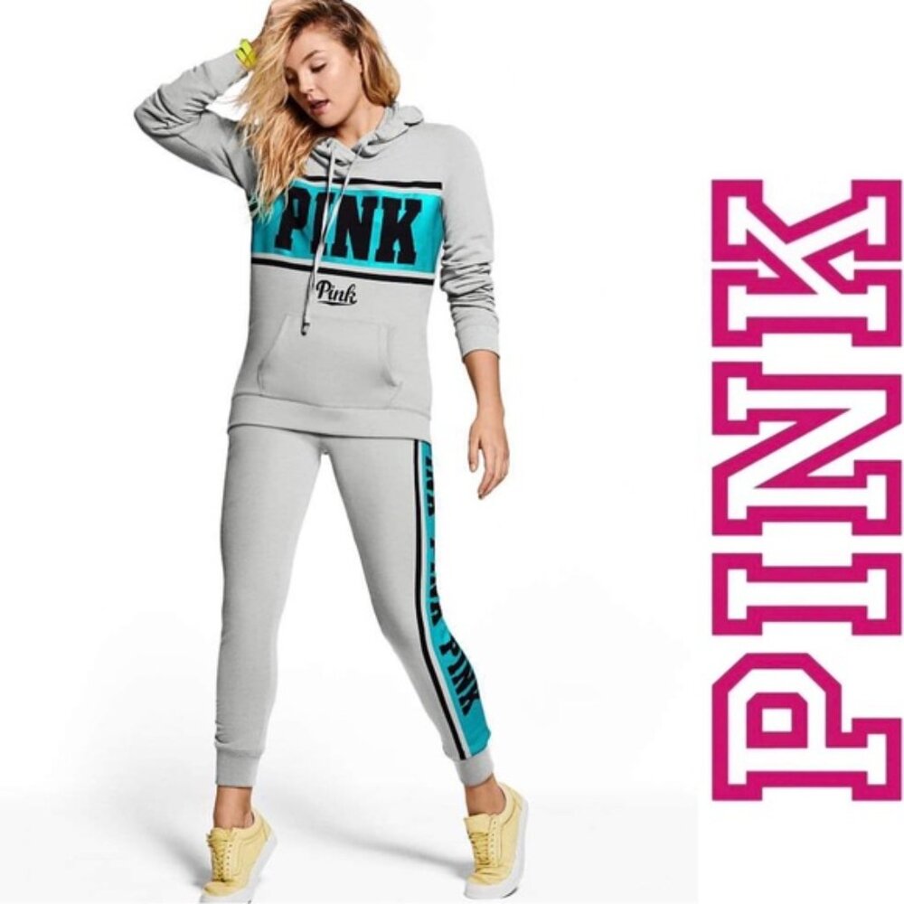 Victoria's Secret PINK | Gray Crossover Funnel Neck Hoodie | Size Extra Small
